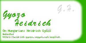 gyozo heidrich business card